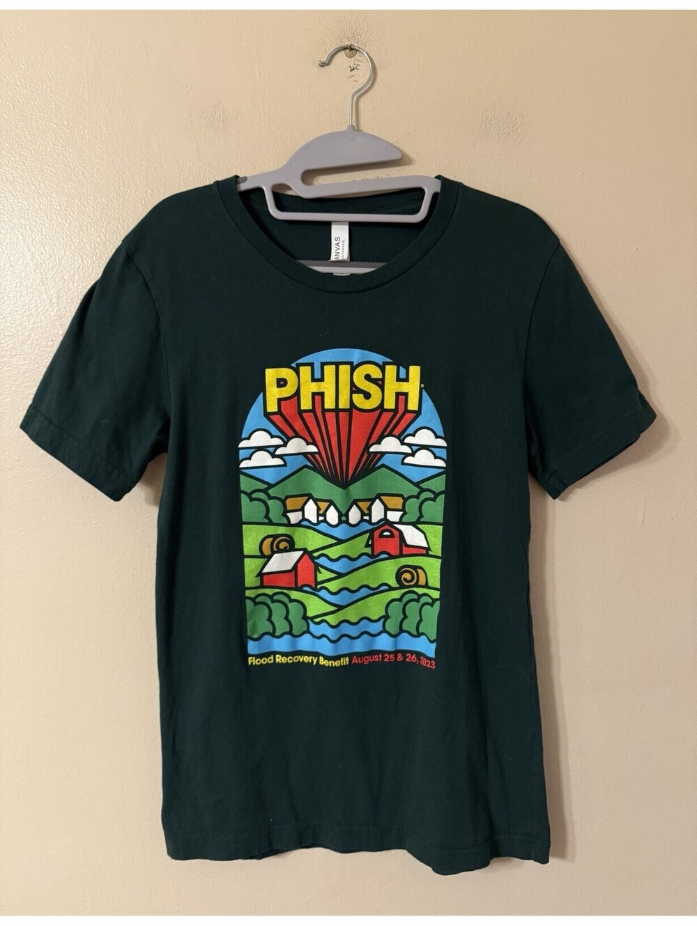 Phish Flood Recovery Benefit Vermont 2023 SPAC Official T Shirt Size S